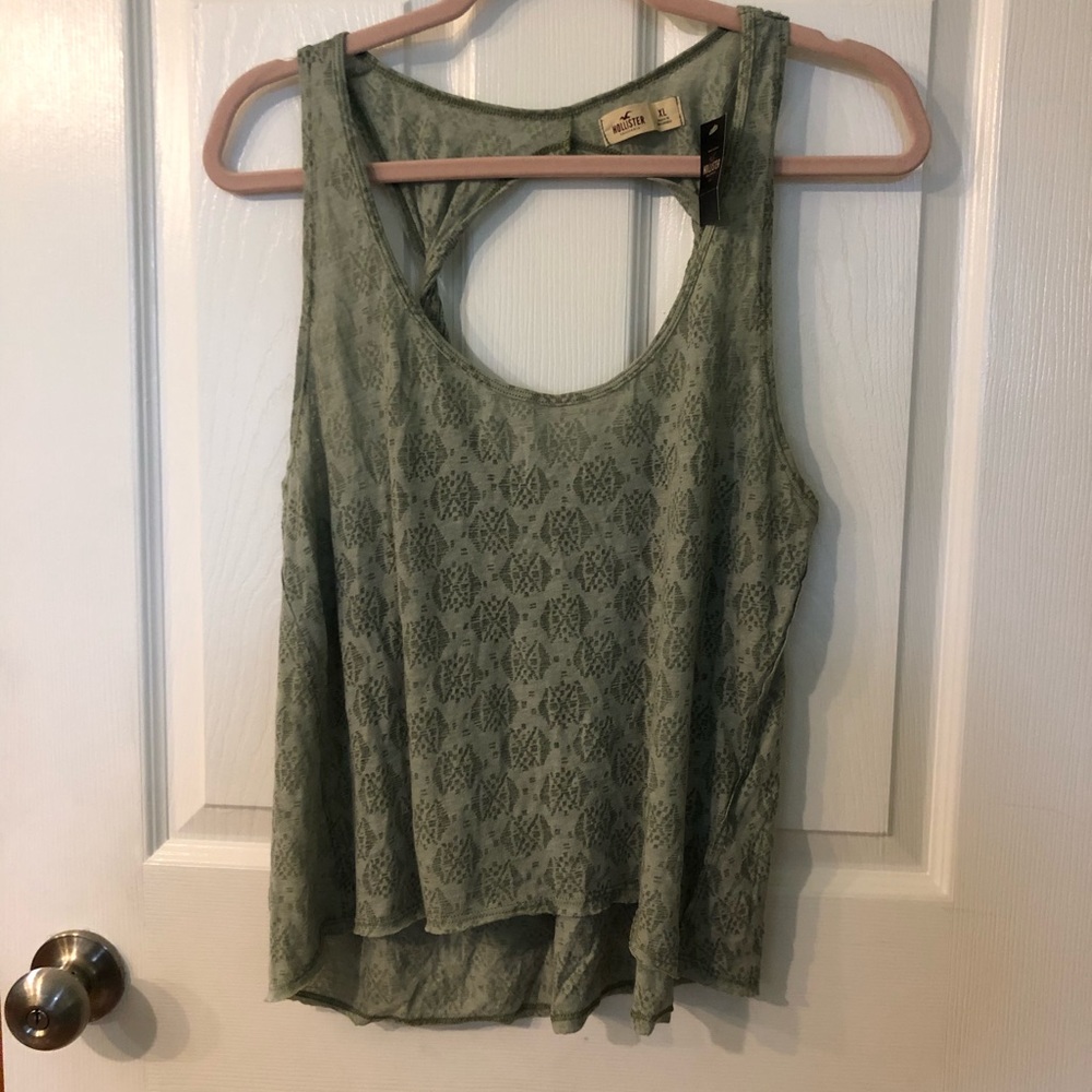Hollister green tank top